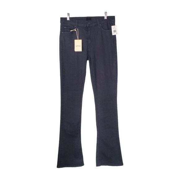 Mother The Runaway Not Guilty Flare Jeans Black High Rise USA Size 30 NEW - Picture 1 of 10
